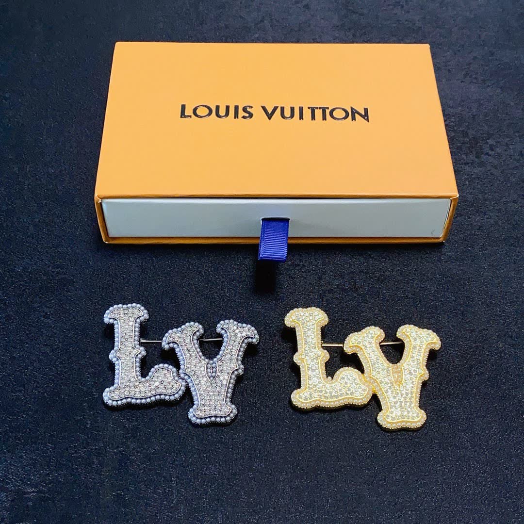Louis Vuitton Brooch - LV Logo Design